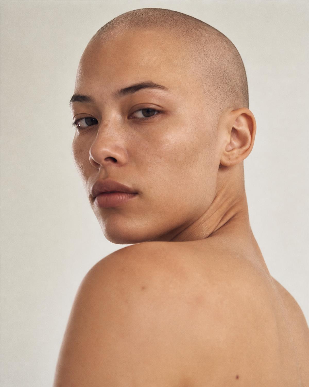 Human model with unconventional beauty photographed for Rapture Models
